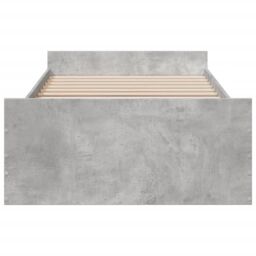 Berkfield Home Bed Frame with Drawers without Mattress Concrete Grey 75x190 cm Small Single - thumbnail 4