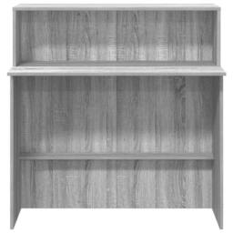 Berkfield Home Reception Desk Grey Sonoma 100x50x103.5 cm Engineered Wood - thumbnail 5