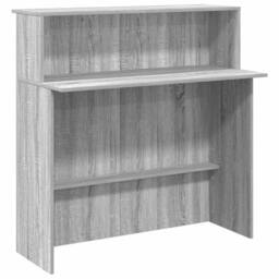 Berkfield Home Reception Desk Grey Sonoma 100x50x103.5 cm Engineered Wood - thumbnail 1
