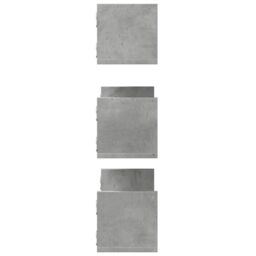 Berkfield Home Wall Shelves 3 pcs Concrete Grey 58x18x18 cm Engineered Wood - Size: 58 x 18 x 18 cm - thumbnail 5