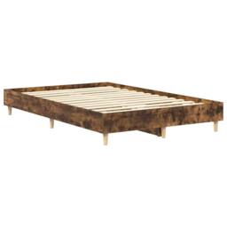 Berkfield Home Durable Bed Frame No Mattress Smoked Oak 135x190 cm Double Engine in Brown - thumbnail 7