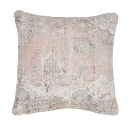 Kukoon Beige Distressed Boho Washable Cotton Cushion - Size: 50 cm x 50 cm - thumbnail 2
