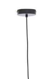 Orsina Luxe Black & White Pendant Light With Brass Trim, Minimalist Hanging Light, Retro-Inspired Ceiling Fixture - thumbnail 5