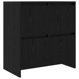 Berkfield Home Sideboard 2 pcs Black oak 70 x 41 x 75 cm Engineered wood - thumbnail 5
