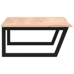 Berkfield Home Basin Shelf Wall Mounted Steel & Solid Wood Oak in Brown - thumbnail 5
