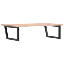 Berkfield Home Basin Shelf Wall Mounted Steel & Solid Wood Oak in Brown - thumbnail 6