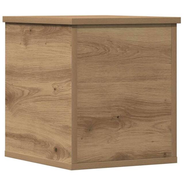 Berkfield Home Storage Box Artisan Oak 30x35x35 cm Engineered Wood in Brown - Size: 30 x 35 x 35 cm - image 1