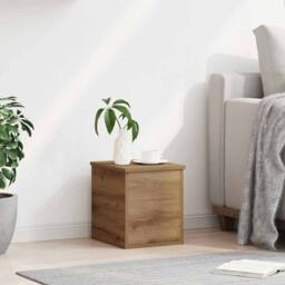 Berkfield Home Storage Box Artisan Oak 30x35x35 cm Engineered Wood in Brown - Size: 30 x 35 x 35 cm - thumbnail 4