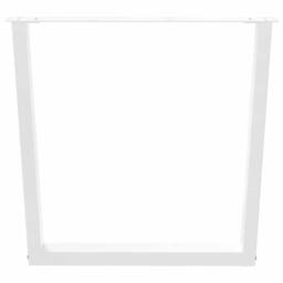 Berkfield Home Dining Table Legs V-Shape 3 pcs White 90x(72-73.3) cm Steel - thumbnail 5