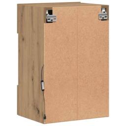 Berkfield Home TV Wall Cabinets with LED Lights 2 pcs Artisan Oak 40x30x60, 5 cm in Brown - thumbnail 9