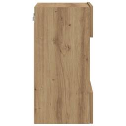 Berkfield Home TV Wall Cabinets with LED Lights 2 pcs Artisan Oak 40x30x60, 5 cm in Brown - thumbnail 8
