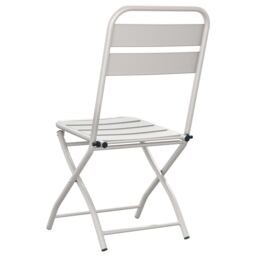 Berkfield Home Folding Garden Chairs 2 pcs Beige 42x52x82 cm Powder-coated Steel - Size: 42 x 52 x 82 cm - thumbnail 7