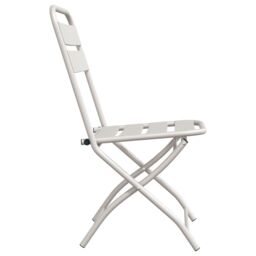 Berkfield Home Folding Garden Chairs 2 pcs Beige 42x52x82 cm Powder-coated Steel - Size: 42 x 52 x 82 cm - thumbnail 6