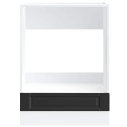 Berkfield Home Oven Cabinet¬†Porto Black Engineered Wood - thumbnail 4