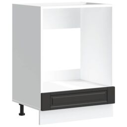 Berkfield Home Oven Cabinet¬†Porto Black Engineered Wood - thumbnail 2