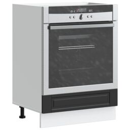 Berkfield Home Oven Cabinet¬†Porto Black Engineered Wood - thumbnail 1