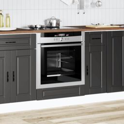 Berkfield Home Oven Cabinet¬†Porto Black Engineered Wood - thumbnail 3