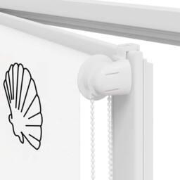 Berkfield Home Shower Roller Blind 110x240 cm Fabric Width 106 cm in White - thumbnail 9