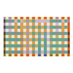 Artsy Mats Elizabeth Olwen Pixels Indoor/Outdoor Doormat (70x40cm) in Blue - Size: 40 cm x 70 cm - thumbnail 2