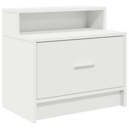 Berkfield Home Bedside Cabinets with Drawer 2 pcs White 51x31x47 cm - Size: 51 x 31 x 47 cm - thumbnail 6