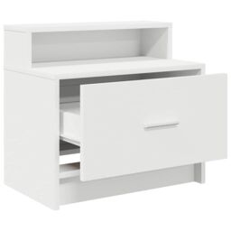 Berkfield Home Bedside Cabinets with Drawer 2 pcs White 51x31x47 cm - Size: 51 x 31 x 47 cm - thumbnail 5