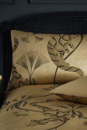 Paoletti Moondusk Exotic Animal Jacquard Duvet Cover Set in Gold - Size: Single - thumbnail 3