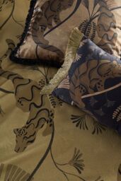 Paoletti Moondusk Exotic Animal Jacquard Duvet Cover Set in Gold - Size: Single - thumbnail 4