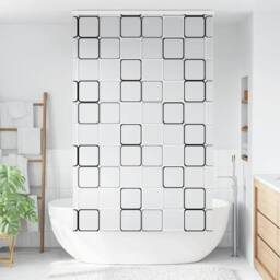 Berkfield Home Shower Roller Blind with Cassette 130x240 cm Fabric Width 126 cm in White