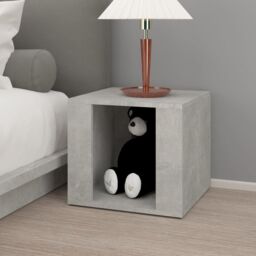 Berkfield Home Bedside Table Concrete Grey 41x40x36 cm Engineered Wood - Size: 41 x 40 x 36 cm - thumbnail 3
