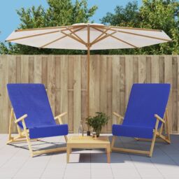 Berkfield Home Beach Towels 2 pcs Royal Blue 60x135 cm Fabric 400 GSM