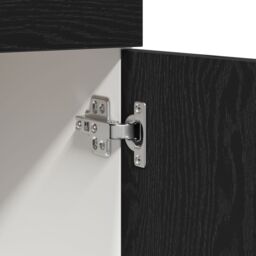 Berkfield Home Cabinet with Drawer in Black Oak, 80x46x81.5 cm, Made of Engineered Wood - Size: 80x46x81.5 cm - thumbnail 9