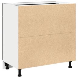 Berkfield Home Cabinet with Drawer in Black Oak, 80x46x81.5 cm, Made of Engineered Wood - Size: 80x46x81.5 cm - thumbnail 6