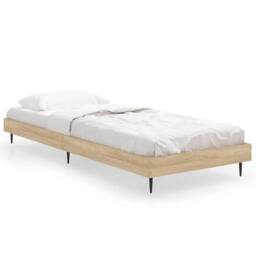Berkfield Home Durable Bed Frame Sonoma Oak 75x190 cm Small Single Engineered Wood in Light Brown - thumbnail 3