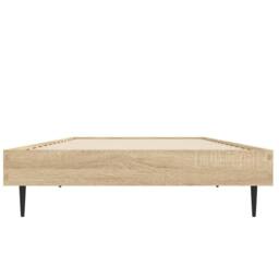 Berkfield Home Durable Bed Frame Sonoma Oak 75x190 cm Small Single Engineered Wood in Light Brown - thumbnail 6