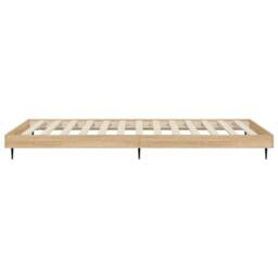 Berkfield Home Durable Bed Frame Sonoma Oak 75x190 cm Small Single Engineered Wood in Light Brown - thumbnail 7