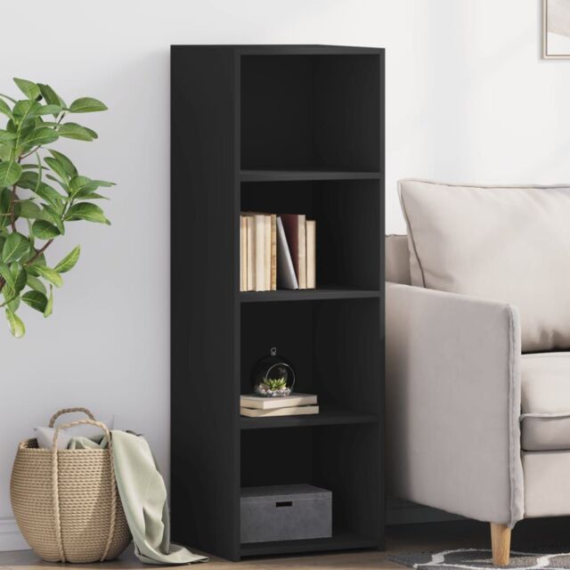 Berkfield Home Highboard Black 40x41x124 cm Engineered Wood - Size: 40 x 41 x 124 cm - image 1