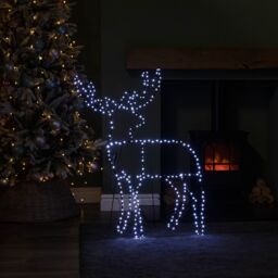 Samuel Alexander 1mx80cm Light up Standing Christmas Reindeer with 292 White LEDs - Size: 1mx80 cm - thumbnail 5