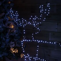 Samuel Alexander 1mx80cm Light up Standing Christmas Reindeer with 292 White LEDs - Size: 1mx80 cm - thumbnail 6