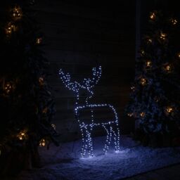 Samuel Alexander 1mx80cm Light up Standing Christmas Reindeer with 292 White LEDs - Size: 1mx80 cm - thumbnail 2