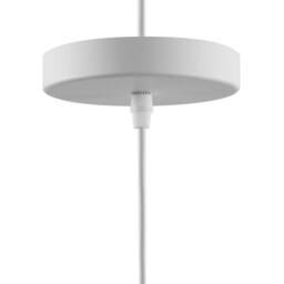 Wyld and Coco Hanging Pendant Light White Geometric Matte with Wood Top - thumbnail 6