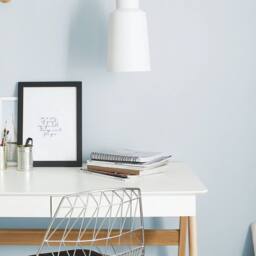 Wyld and Coco Hanging Pendant Light White Geometric Matte with Wood Top - thumbnail 1