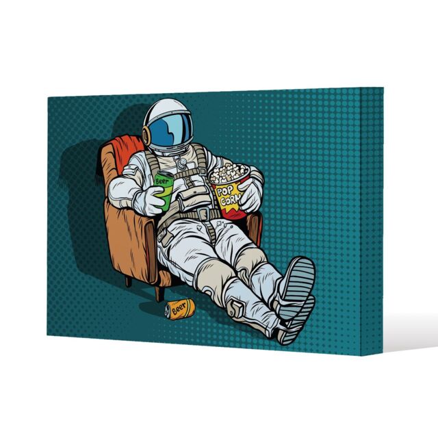 Benjamin Tate Design loneliness in space. Pop art retro (Canvas Print) / 61 x 91 x 4cm in Natural - Size: 61 x 91 x 4 cm - image 1