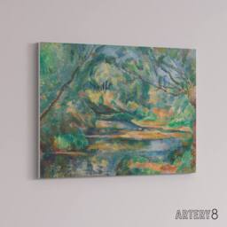 "Artery8 Cezanne The Brook River Landscape Canvas Wall Art Print in Blue - Size: W18"" x H24""" - thumbnail 2
