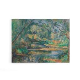 "Artery8 Cezanne The Brook River Landscape Canvas Wall Art Print in Blue - Size: W18"" x H24""" - thumbnail 1