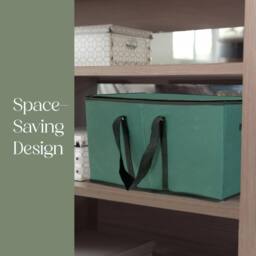 Pelle & Sol Christmas Bauble Storage Box Ornament Dividers Holds 128 Decor in Green - thumbnail 4