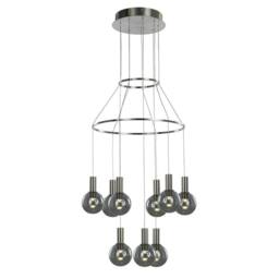 Netlighting Modern LED Hanging Pendant Satin Warm White 3000K 1890lm Dimmable in Grey