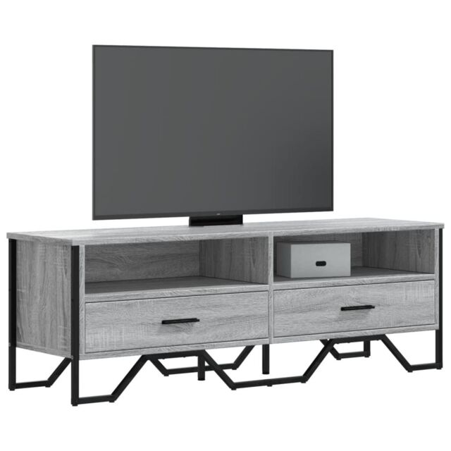 Berkfield Home TV Cabinet Grey Sonoma 122x34x41 cm Engineered Wood - Size: 122 x 34 x 41 cm - image 1