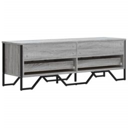 Berkfield Home TV Cabinet Grey Sonoma 122x34x41 cm Engineered Wood - Size: 122 x 34 x 41 cm - thumbnail 6