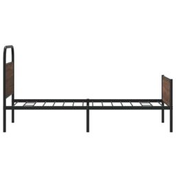 Berkfield Home Bed Frame without Mattress 90x200 cm Brown Oak Engineered Wood - thumbnail 6