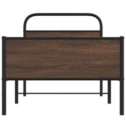Berkfield Home Bed Frame without Mattress 90x200 cm Brown Oak Engineered Wood - thumbnail 5